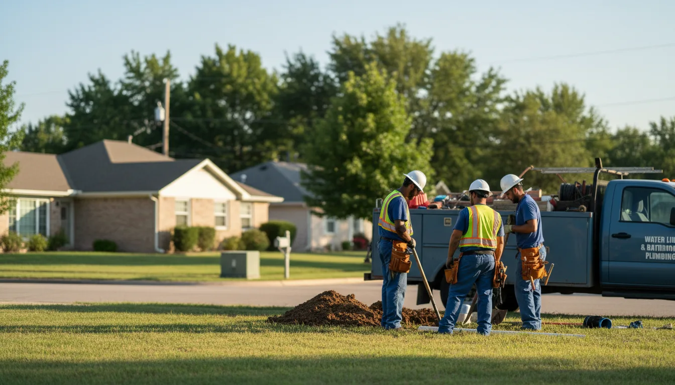 Residential water line and bathroom plumbing service in Cushing, ME